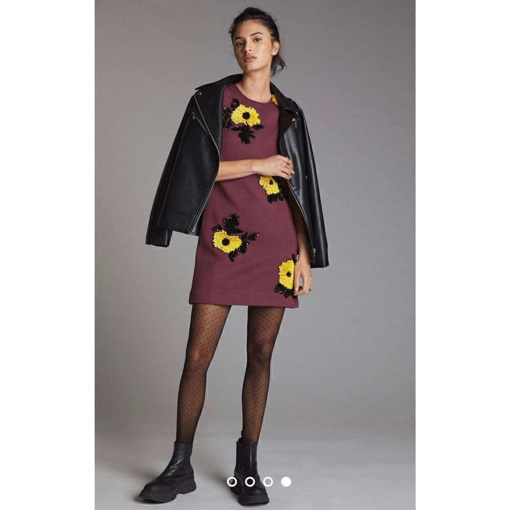 Anthropologie -Sequined Shift Mini Dress size xs - Picture 10 of 10